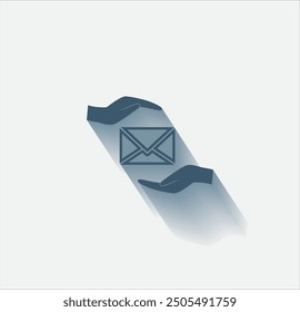 Vector dark color icon with shadow on light background