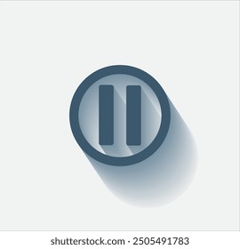 Vector dark color icon with shadow on light background