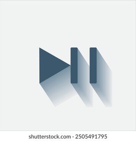 Vektorsymbol mit dunkler Farbe und Schatten auf hellem Hintergrund