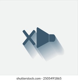Vector dark color icon with shadow on light background