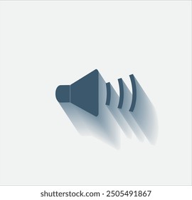 Vector dark color icon with shadow on light background