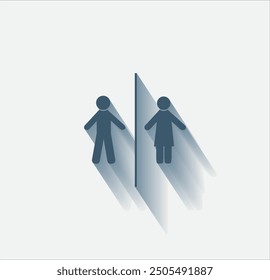 Vector de color oscuro con sombra sobre fondo claro