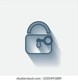 Vector dark color icon with shadow on light background