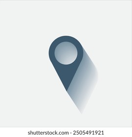 Vector dark color icon with shadow on light background