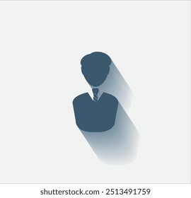 Vector dark color icon with shadow on light background