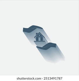 Vector dark color icon with shadow on light background