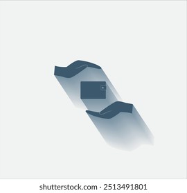 Vector dark color icon with shadow on light background