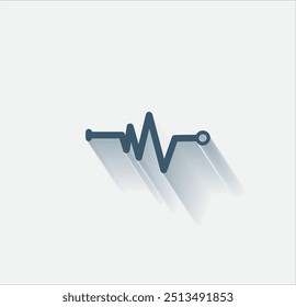 Vector de color oscuro con sombra sobre fondo claro