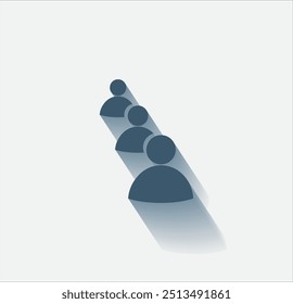 Vector dark color icon with shadow on light background