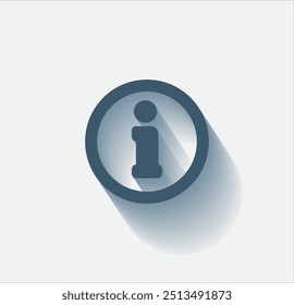 Vector dark color icon with shadow on light background