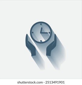Vector dark color icon with shadow on light background