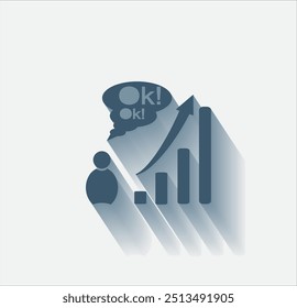 Vector dark color icon with shadow on light background