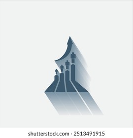 Ícone de cor escura do vetor com sombra no plano de fundo claro
