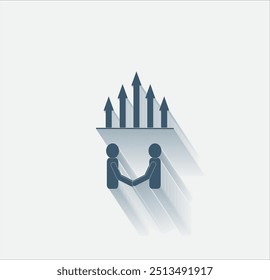 Vector dark color icon with shadow on light background
