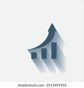 Vector dark color icon with shadow on light background