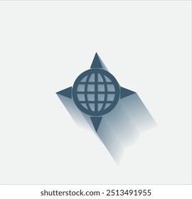 Ícone de cor escura do vetor com sombra no plano de fundo claro