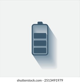 Vector dark color icon with shadow on light background