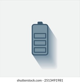 Vector dark color icon with shadow on light background
