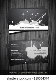 vector dark creative business card template