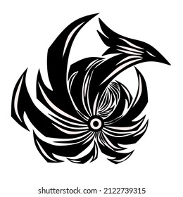 Vector Dark Eagle with White Background