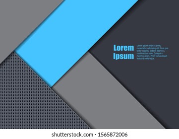 Vector dark geometric background in the form of sheets of cut paper. EPS10.