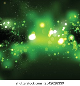 Vector Dark Green Bokeh Background Image