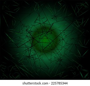 Vector dark green modern geometric background