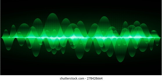 vector. dark green sound wave, abstract pulse background. speaker. music. infographics. Technology background for computer graphic website internet and business.