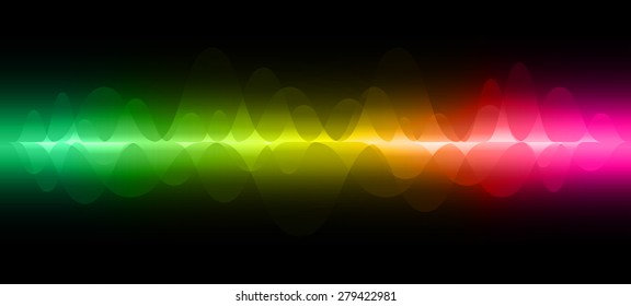 vector. dark green yellow red pink sound wave, abstract pulse background. speaker. music. infographics. Technology background for computer graphic website internet and business.