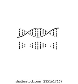 Vector dark grey dna helix icon