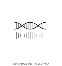 Icono del vector del adn gris oscuro