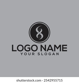 Vector dark grey dna helix icon.DNA icons set.DNA logo design template.icon for science technology.