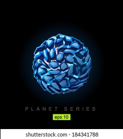 Vector dark ice planet