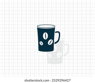 Vector dark icon with shadow on a checkered light background.