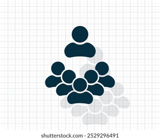 Vector dark icon with shadow on a checkered light background.