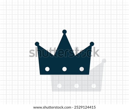 Vector dark icon with shadow on a checkered light background.
