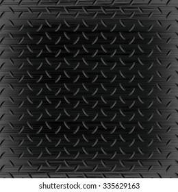 Vector Dark Iron Background. Dark Shine Metal Pattern