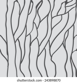 Vector dark lines modern doodle seamless pattern 