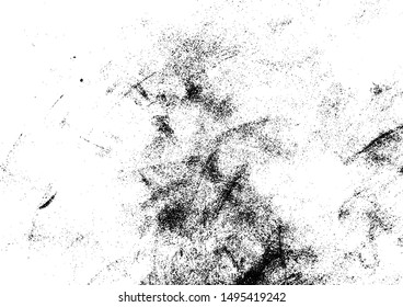 Vector dark messy dust overlay distress background.Grunge texture black and white.