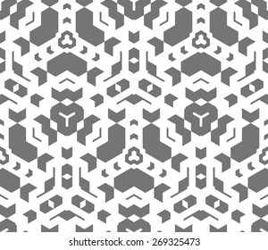 vector dark monochrome color abstract geometric seamless pattern white background 