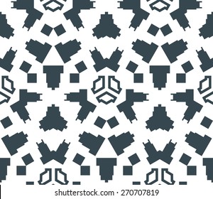 vector dark monochrome color abstract geometric seamless pattern white background