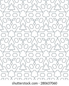 vector dark monochrome color outline abstract triangle geometric seamless pattern white background