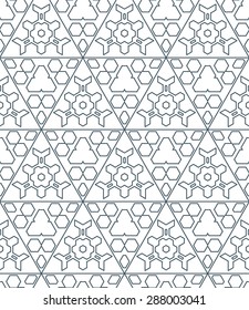 vector dark monochrome  outline abstract triangle urban futuristic seamless pattern 

