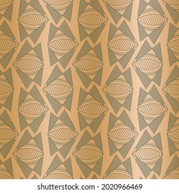 Vector de polillas oscuras arte deco dorado patrón sin soldadura
