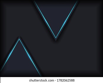 Vector de fondo de neón oscuro con formas geométricas de estilo tecno. EPS10.