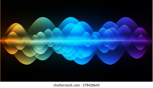 vector. dark orange green pink sound wave, abstract pulse background. speaker. music. infographics. Technology background for computer graphic website internet and business.