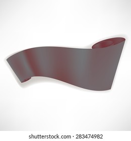 Vector Dark Paper Scroll Isolated on White Background