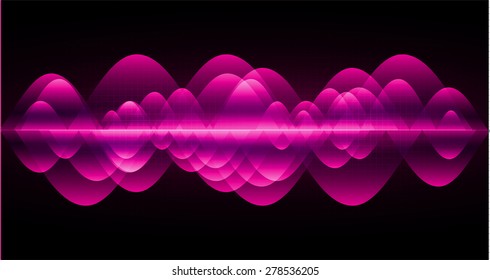 vector. dark pink sound wave, abstract pulse background. speaker. music. infographics. Technology background for computer graphic website internet and business.