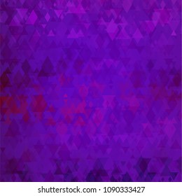 Vector dark purple geometric abstract background. Destruction surface particle illustration.