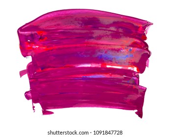 Vector dark purple paint smear stroke. Abstract gold dots on violet acrylic art illustration. Gold Texture Paint Stain Illustration. Hand drawn brush strokes vector elements. Acrilyc strokes.